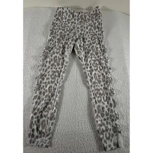 Victoria Secret Yoga Pants M 8 - 170 70a Athletic Leggings Leopard White